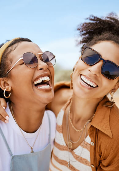 Bright, confident smiles after a general dental appointment in Burleson