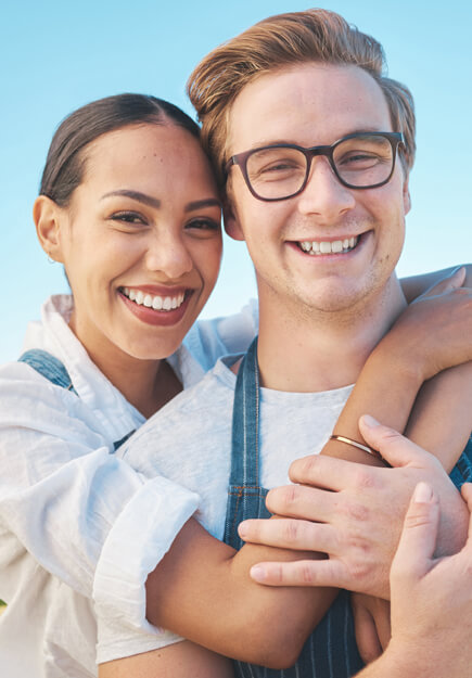 couple smiling after general dental care in Waco