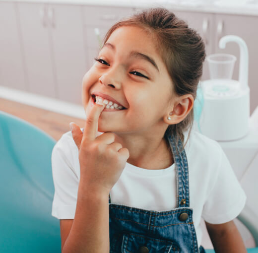happy kid after visiting our kid friendly dentist in burleson